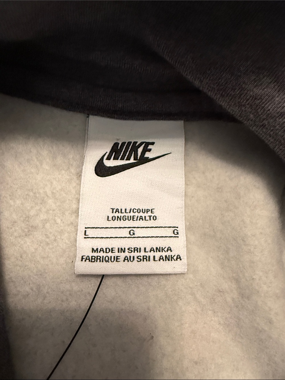 Nike Gray Pullover Hoodie with White Swoosh - Picture 7 of 8